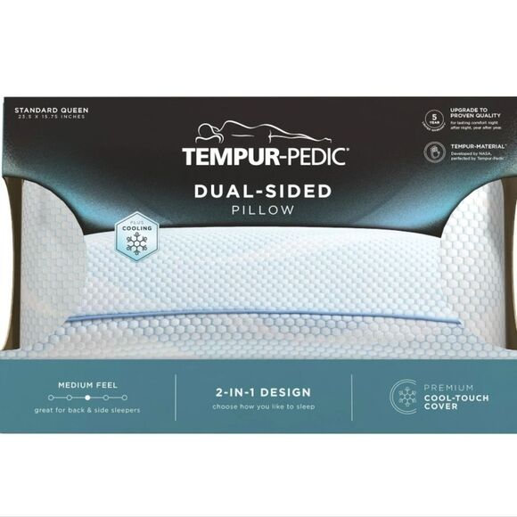Tempur-Pedic Dual-Sided Pillow +Cooling - Picture 1 of 16